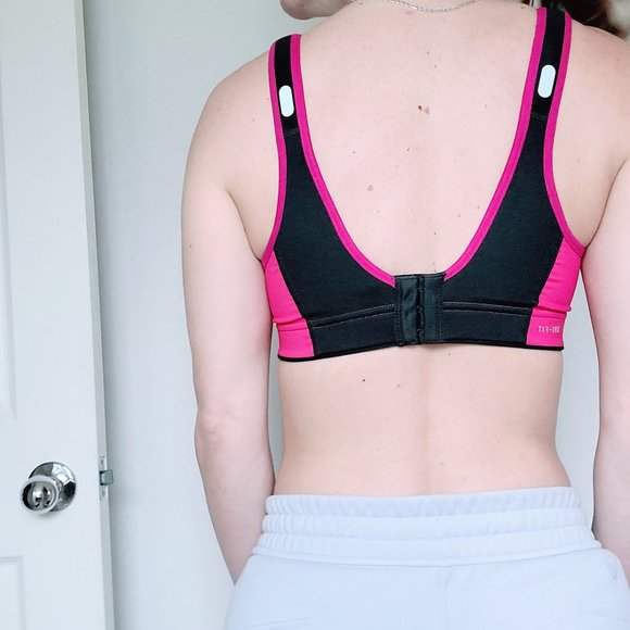 Nike Dri-Fit Swift Black / Pink High Impact Support Sports Bra Size Small - Picture 13 of 14